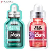 Rojukiss Serumas nuo spuogų/stangrus/raudonas/gluta/HYA/Omega/perfect/remontas/balta/cinko beporė 5X intensyvi kaukė 25 ml – tajų odos priežiūra Acne 1 & Red Serum 1 blue