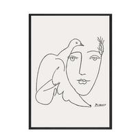 Picasso abstraktus minimalistinis taikos balandis, gyvūnų drobės, tapyba siena Menas paveikslėliai Plakatai ir spaudiniai gyvenamojo miegamojo namų dekoravimui be rėmelio 21*30cm white