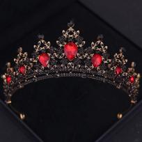 Barokinė krištolinė karūna-diadema moterims vakarėliui, kalnų krištolo išleistuvių tiara, vestuvių plaukų aksesuarai, papuošalai, tiaros ir karūnos gray