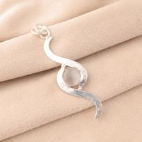Selenite Gemstone 925 Sterling Silver Jewelry Handmade Pendant Gift For Wife PP-44-37 white