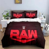Madingi 3D imtynių sporto W-Wwe spaudiniai patalynės komplektai Lovos reikmenų rinkinys Antklodės užvalkalas Patalynės komplektas Prabangi dovana EU single(135x200cm) black