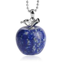 Fashionable Natural Stone Pendant Necklace Elegant Apples Pendant Necklace Suitable for Fashion Enthusiasts Present gray