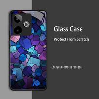 For Realme GT7 5G dėklas RMX5061 Grūdinto stiklo dėklas Kietas dangtelis For Realme GT 7 Pro GT7 T RealmeGT 7T Apsauginiai dėklai Prabangi Capa Realme GT 7 Pro blue