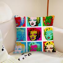 A-Andy W-Warhol Art Pillow Case Living Room Sofa Cushion Cover Suitable For Home Bedroom Room Decoration 30cm x 30cm red