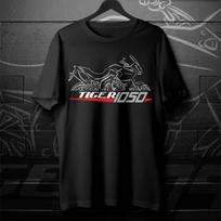 20092021 Modeliai Britų Tiger Sport 1050 Motociklo Marškinėliai 100% Medvilnė Apvalus Kaklas Trumpomis Rankovėmis Laisvalaikio Vyriški Marškinėliai Rider Streetwear M black