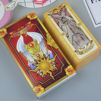 Anime Kortų gaudytoja Sakura Klov kortos Cosplay rekvizitas Tarot kortos Šeimos vakarėlio dovana raudona