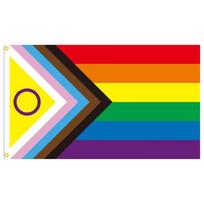 90x150cm Lauko Pasididžiavimo Vėliava Spalvingas Gėjų Pasididžiavimo Vėliavėlė Gėjų Pasididžiavimo Dryžuota Vėliava Interseksualų Bendruomenei Interseksualų Progresas Biseksualus 90X150CM