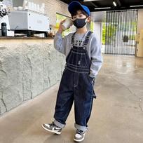 Vaikams Džinsinis Kombinezonas Berniukams Dungarees Kombinezonai Streetwear Vaikų Laisvalaikio Džinsai Petnešėlės 150cm mėlyna