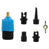SUP Pump Adaptor 4 Standard Nozzles Air Valve Adapter Solid Structure for Inflatable Boat Bed for Stand Up Paddle Board mėlyna