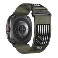 Strap For Samsung Galaxy Watch 7 Ultra 47mm accessories Sport Fabric Rugged Nylon bracelet correa Galaxy watch Ultra band 47 mm Galaxy watch 7 Ultra&L pilka