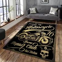 Retro Klasikinis Motociklas Automobilis Plakatas Kilimas 3D Spausdintas Kilimas Svetainės Miegamojo Kilimai Namų Dekoras Neslystantys Grindų Kilimėliai Durų Kilimėlis 40x120cm