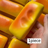 Squishy Artificial Long Bread Press Plaything Stress Ease Slow Rising Sensory Fidget Toys For Anxiety  Kids Adults Squeeze Toys orange