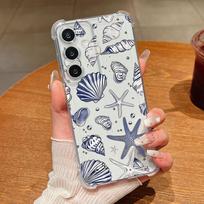 Banginio Vėžlio Rašto Skaidrus Dėklas Skirtas Samsung Galaxy A57 A37 A17 A56 A16 A55 A36 A26 A15 A35 A54 A53 Atsparus Smūgiams Minkštas Telefono Dangtelis Galaxy S24 gray