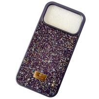 Auksinis Deimantinis Bling Daugiaspalvių Cirkonių Dėklas iPhone 17 16 15 14 Plus+ 13 12 Pro Max 17e 16e Air Glitter Apsauginis Dangtelis iPhone17 violetinė