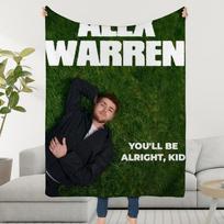 Alex Warren Viskas bus gerai, vaike Antklodė Mėtomasis Super jaukus pliušas Svetainės sofa-miegamoji Vaikiški gimtadienio dovanos Size: 130*170cm, Weight: 320 GSM