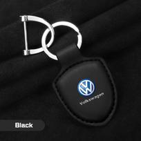 Odinė automobilio emblemos raktų pakabukas Volkswagen VW R Rline ID.3 ID4 Polo Passat B5 B7 Golf 8 Touran Caddy GTI Metalinis raktų pakabukas Jb9 black