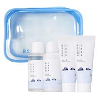 Round Lab 1025 Dokdo Travel Kit Toner + Lotion + Sunscreen + Cleanser + Pouch Set, 1 Set white