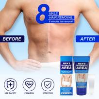 Men Hair Removal Cream Painless Gentle Smoothing Skin Hair Inhibitor Cream for Private Part 60g brown