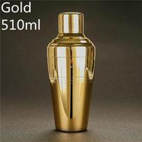 510ml Stainless Steel Cocktail Boston Bar Shaker Japanese Style Mirror Finish Bar Wine Drink Mixer Set brown