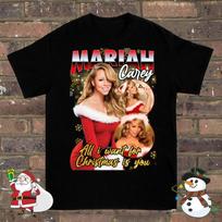 Mariah Carey Visko, ko noriu Kalėdoms, esu tu Juoda Unisex Dydžiai S iki 4XL NA001 Unisex Marškinėliai XL brown