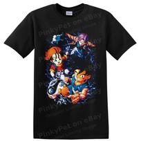 Dragon Ball GT Goku Pan Trunks Anime Action T Shirt Lightning Graphic Art Tee L black