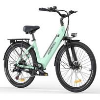 HillMiles MileCity 1 Adult Electric Bike 26  - 250W Motor - Removable 36V/13Ah Battery - 100KM Max - Green