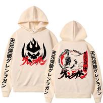 Tengen Toppa Gurren Lagann Hoodies Vyrams Moterims Gotikinė Mada Oversized Su Gobtuvu Megztiniai Puloveriai Streetwear M beige