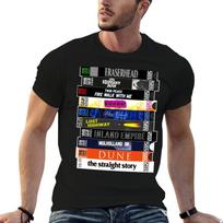 David Lynch VHS Movie Stack T-Shirt Quick Dry Training Short Sleeve Tee XXXXL black