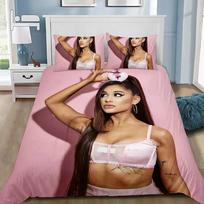 Dainininkės A-Ariana G-Grande Miegamojo Patalynės Komplektas Minkšti Modernūs Antklodės Patogus Vaikų Antklodės Užvalkalas Užvalkalas Ir Pagalvės Užvalkalas 140x200cm brown