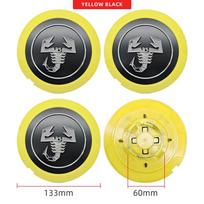 4 vnt. 133 mm automobilio ratlankio centriniai dangteliai Emblema Ženklelis Fiat Abarth 500 500X Marea Multipla Punto Scorpion Ducato Prekės Stilius