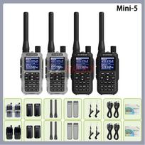 Baofeng MINI-5 Mini Pocket Walkie-talkie Bluetooth VHF/UHF Dual Band Two Way Radio FM Radio Handheld Transceiver Outdoor Camping