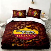 A.S. Roma 3 dalių komplektas Puikiai tinka miegamojo naudojimui Patogus patalynės komplektas apima antklodės užvalkalą ir du pagalvių užvalkalus Ideali dovana gimtadieniui ar Kalėdoms 135cmx200cm