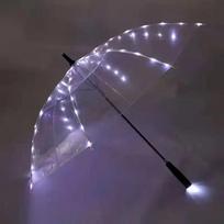 Madingas LED skaidrus skėtis Kūrybiškas šviečiantis skėtis vietos fotografavimui Berniukų ir mergaičių vakarėlio rekvizitai Unikalus ir stilingas full-fiber&8K