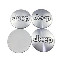4 vnt. Automobilio ratlankio centro lipdukai Jeep Grand Commander Cherokee Patriot Wrangler Grand Cherokee Renegade Liberty Dekoravimui gray