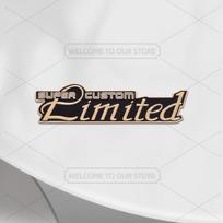 Car 3D Metal Super Custom Limited Body Emblem Badge Q8Decals Auto Tail Sticker For Toyota Ford Hyundai Kia Mercedes BMW Skoda black