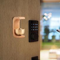 Parduotuvės varpas Dekoratyvinis durų skambutis japoniško stiliaus medinis pakabinamas vėjo varpelis