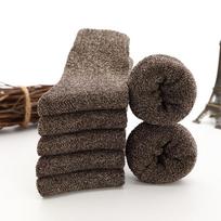 5 poros itin storų vilnonių kašmyro kojinių, sulaiko šilumą Merino vilnos triušio kojinės rudens ir žiemos laisvalaikio šalčiui atsparios kojinės vyrams ir moterims 5pairs gray