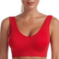 Moteriška belaidė liemenėlė Push Up M-6XL didelio dydžio apatiniai bėgimo fitneso sportinė liemenėlė 5XL raudona