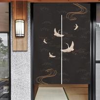 Durų užuolaidos Japonijos Noren Penki gandrai Kambario pertvara Virtuvės dekoracija Plakato kabinimas Durų gobelenas Miegamajam 70x120cm 27.5x47in white