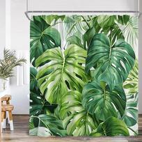 Šiaurietiškas Modernus Dušo Užuolaida Atogrąžų Lapai Monstera Dušo Užuolaida Miško Žalumos Augalai Vonios Dekoracija W90XH180cm