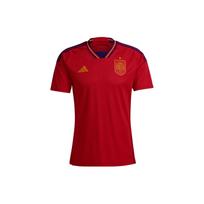 Adidas Kataro Pasaulio taurė 2022 emblemos spaudinio futbolo marškinėliai Ispanijos namų versija Vyriški viršutiniai drabužiai Raudoni HL1970 XS red