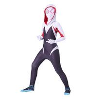 Žmogus-voras:  Spider-Verse 2  vaikų kostiumas - Miles & Gwen kombinezonas Cosplay Bodysuit 130 white