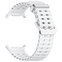 Originalus dirželis Samsung Galaxy watch Ultra 47mm priedai Jūrinio mėlynumo Silikoninis Sportinis Apyrankė Correa Galaxy watch 7 Ultra Dirželis Galaxy watch Ultra balta