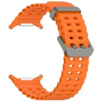 Originalus dirželis Samsung Galaxy watch Ultra 47mm priedai Jūrinio mėlynumo Silikoninis Sportinis Apyrankė Correa Galaxy watch 7 Ultra Dirželis Galaxy watch Ultra oranžinė