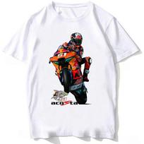 Pedro Acosta 37 Shark GP Riding T-Shirt New Men Short Sleeve Sport Boy Casual White Tops Mountain Climbing Motorcycle Rider Tees 4XL white