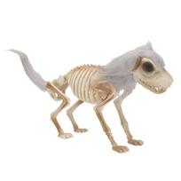 Stovinčio šuns skeletas Helovino dekoracija beige