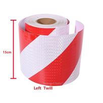 15cm/20cm*1m Dvigubo pynimo Atspindinti Vandeniui atspari Juosta Kairysis Arba Dešinysis Atšvaitas Lipni Saugos Įspėjimo Lipdukas Matomumas Sunkvežimiui white