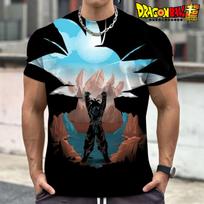 Vegeta Dragon Ball Z Goku Vyriški marškinėliai Madingi gatvės drabužiai Šaunūs Harajuku SPORTO SALĖ Didelio dydžio 110-6XL O formos iškirptė Trumpomis rankovėmis Anime Saiyan L white