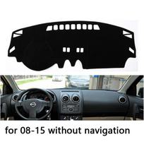 For Nissan Qashqai Rogue J10 2006-2013 Right and Left Hand Drive Car Dashboard Covers Mat Shade Cushion Pad Carpets Accessories Red Edge black