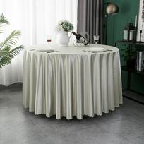 Viešbučio staltiesė apvaliam stalui Storas audinys Valgomojo stalo staltiesė Satino Didelio apvalaus stalo Viešbučio kvadratinis Banketinio stalo Europos kvadratinio stalo Staltiesė round 160cm [tablecloth size] šviesiai pilka spalva